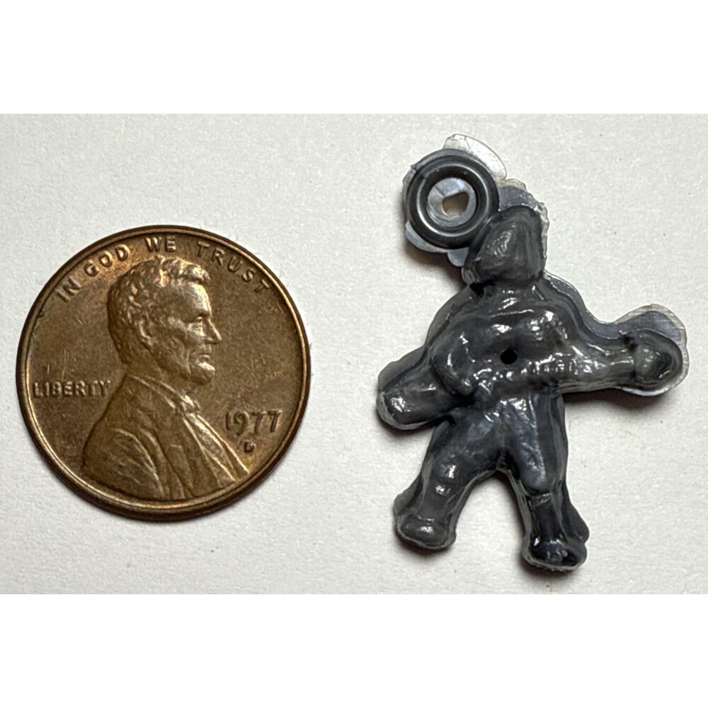 Vintage Cracker Jack Gray/Silver Tone Astronaut Space Character Charm 1G